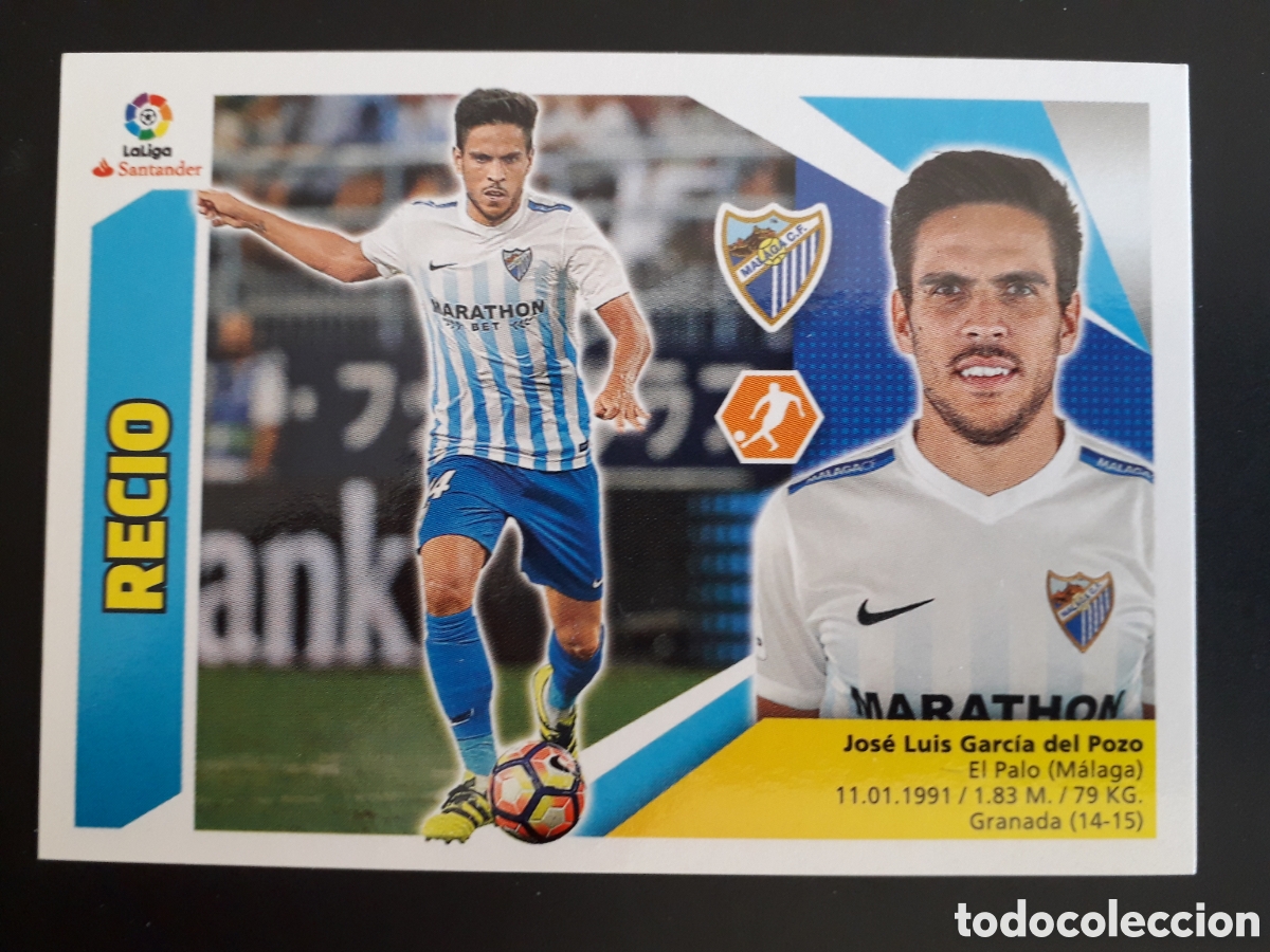 Fu&szlig;ball-Sticker: RECIO,, M&Aacute;LAGA N&deg; 10 ED ESTE 2017 2018 17 18 SIN PEGAR PEDIDO M&Iacute;NIMO 3&euro;