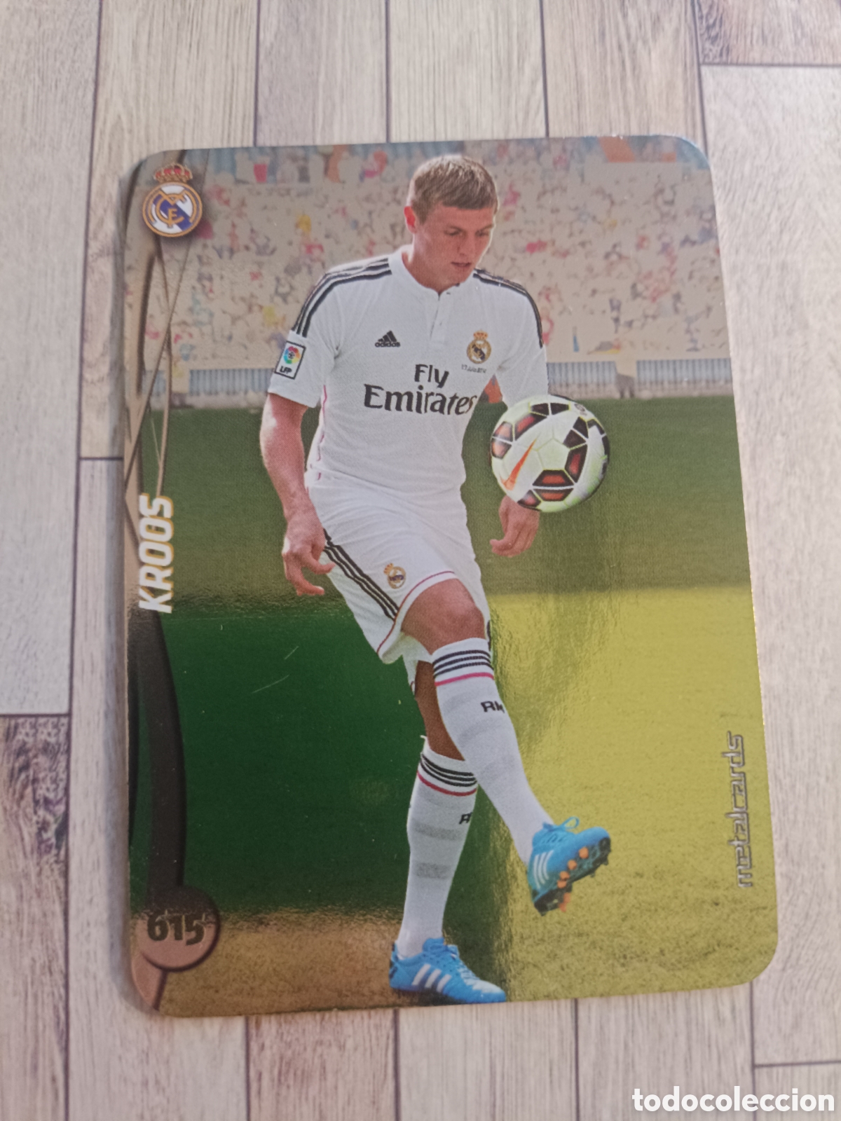 Fu&szlig;ball-Sticker: 615 KROOS TOP METALCARDS MUNDICROMO LAS FICHAS DE LA LIGA QUIZ 2014 2015 14 15
