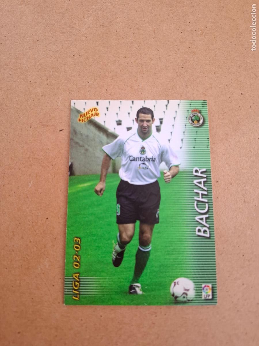 Fu&szlig;ball-Sticker: MEGAFICHAS 2002 2003 02 03 - PANINI - 389 BACHAR ( NUEVO FICHAJE ) - R. RACING C.