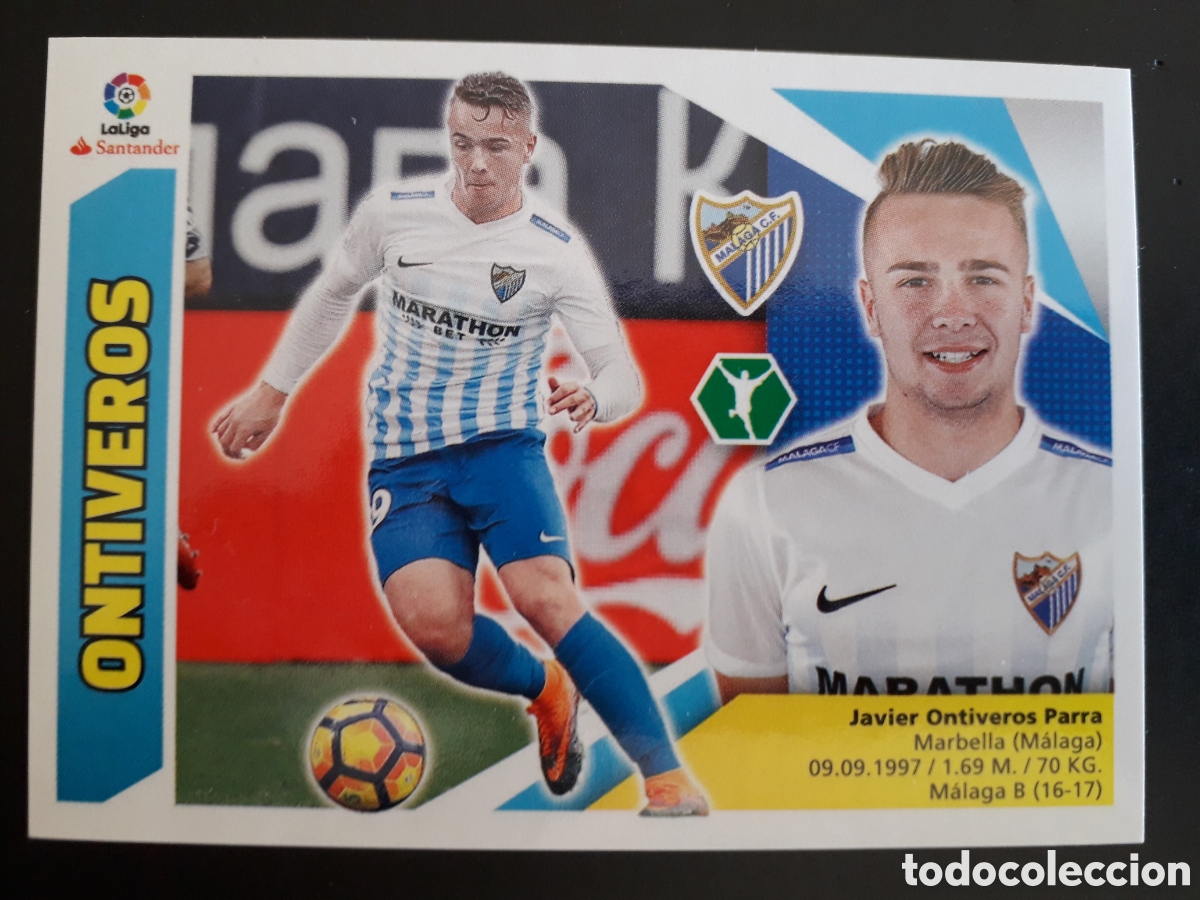 Cromos de F&uacute;tbol: ONTIVEROS, M&Aacute;LAGA N&deg; 14 ED ESTE 2017 2018 17 18 SIN PEGAR PEDIDO M&Iacute;NIMO 3&euro;