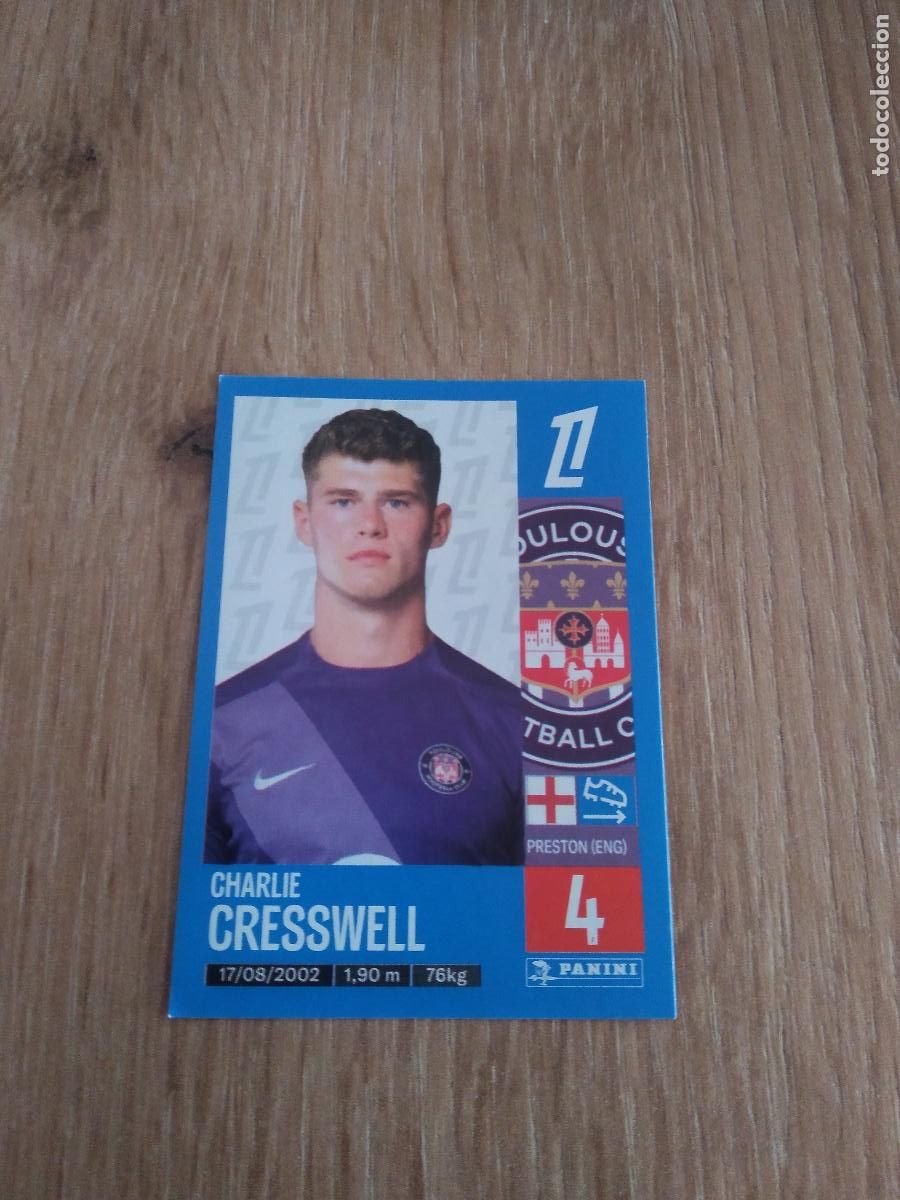Cromos de F&uacute;tbol: 496 CHARLIE CRESSWELL TOULOUSE CROMO FUTBOL PANINI LIGUE 1 FOOT 24-25 LIGA FRANCIA 2024-2025