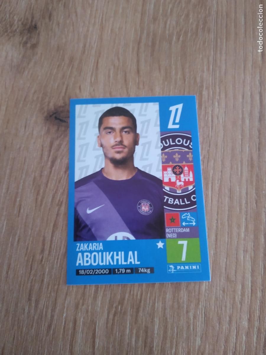Cromos de F&uacute;tbol: 508 ABOUKHLAL TOULOUSE CROMO FUTBOL PANINI LIGUE 1 FOOT 24-25 LIGA FRANCIA 2024-2025