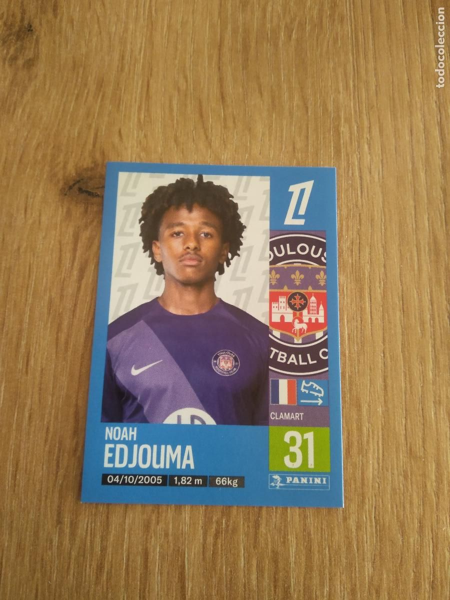 Cromos de F&uacute;tbol: 511 NOAH EDJOUMA TOULOUSE CROMO FUTBOL PANINI LIGUE 1 FOOT 24-25 LIGA FRANCIA 2024-2025