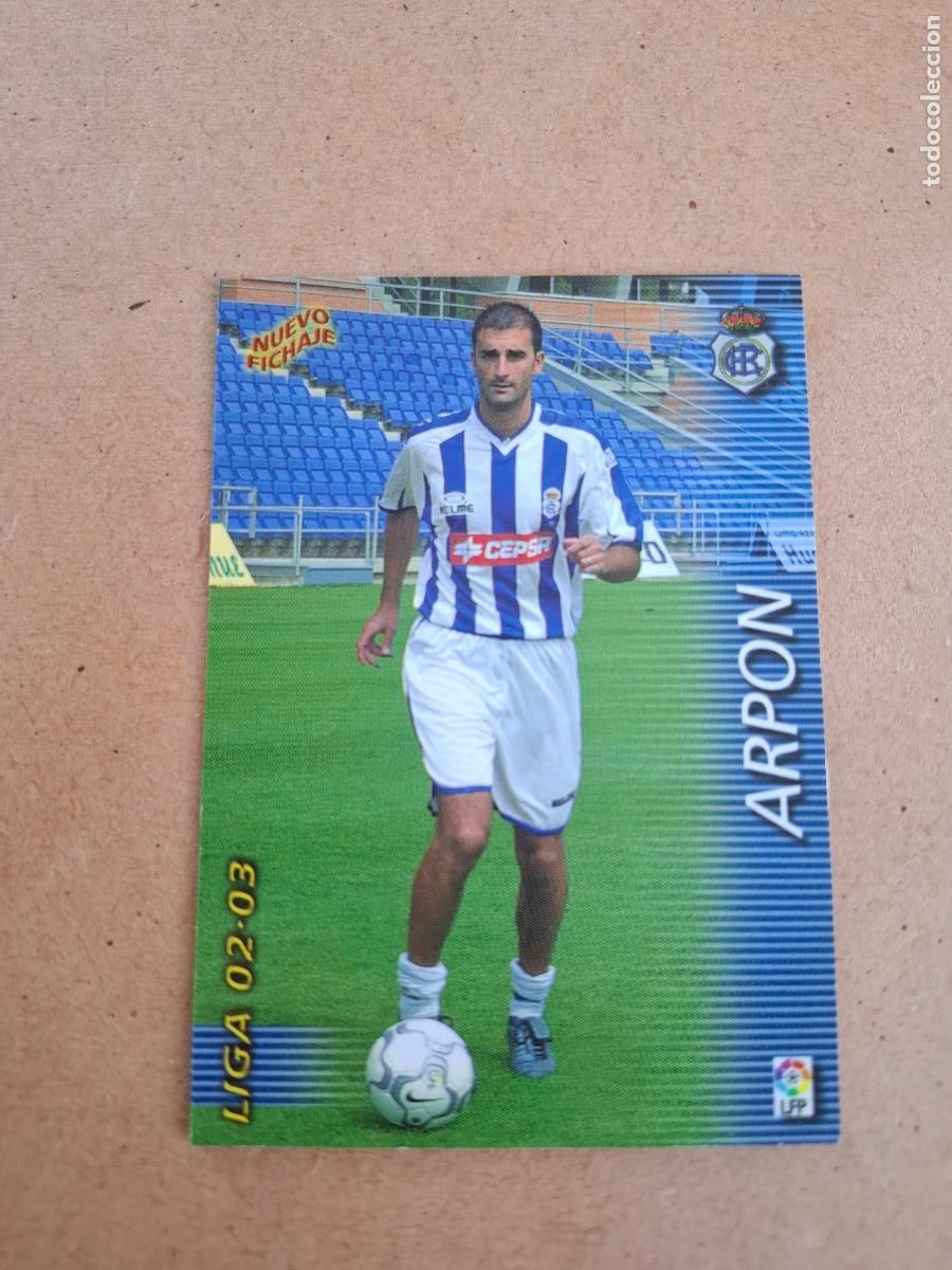 Football Stickers: MEGAFICHAS 2002 2003 02 03 - PANINI - 409 ARP&Oacute;N ( NUEVO FICHAJE ) - R.C. RECREATIVO