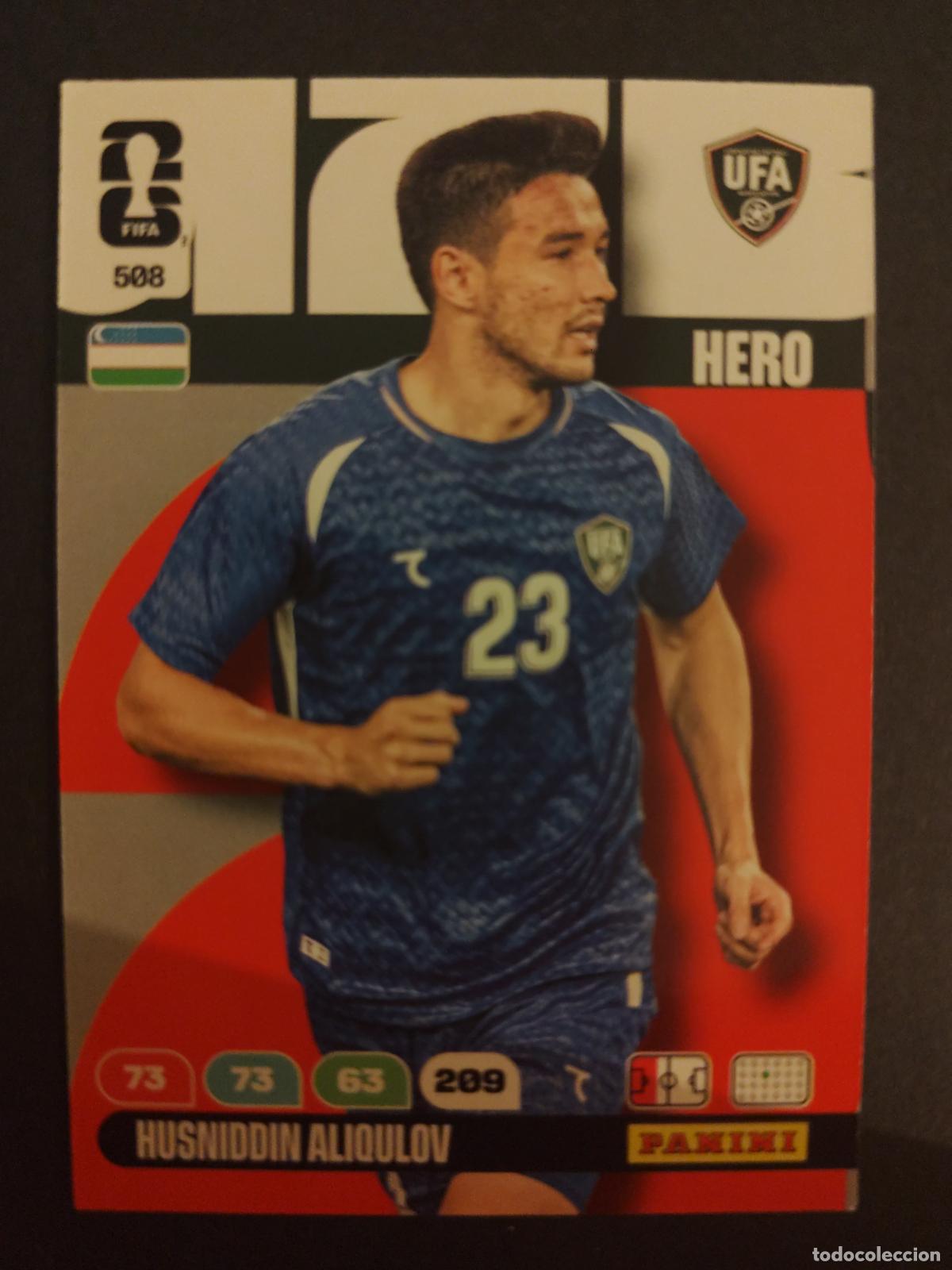 Fu&szlig;ball-Sticker: 508 HUSNIDDIN ALIQULOV UZBEKIST&Aacute;N ADRENALYN MUNDIAL FIFA WORLD CUP 2026 PANINI