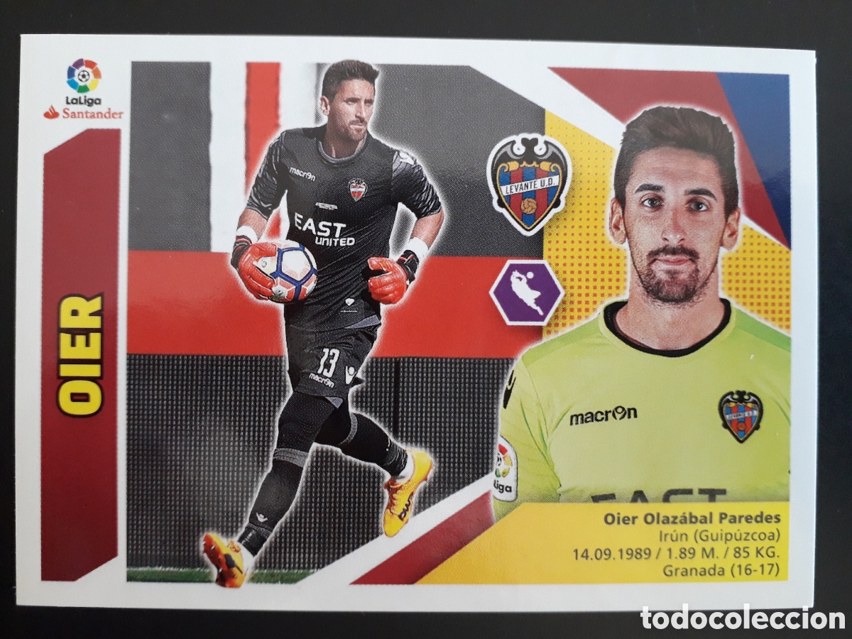 Football Stickers: OIER, LEVANTE N&deg; 2 ED ESTE 2017 2018 17 18 SIN PEGAR PEDIDO M&Iacute;NIMO 3&euro;