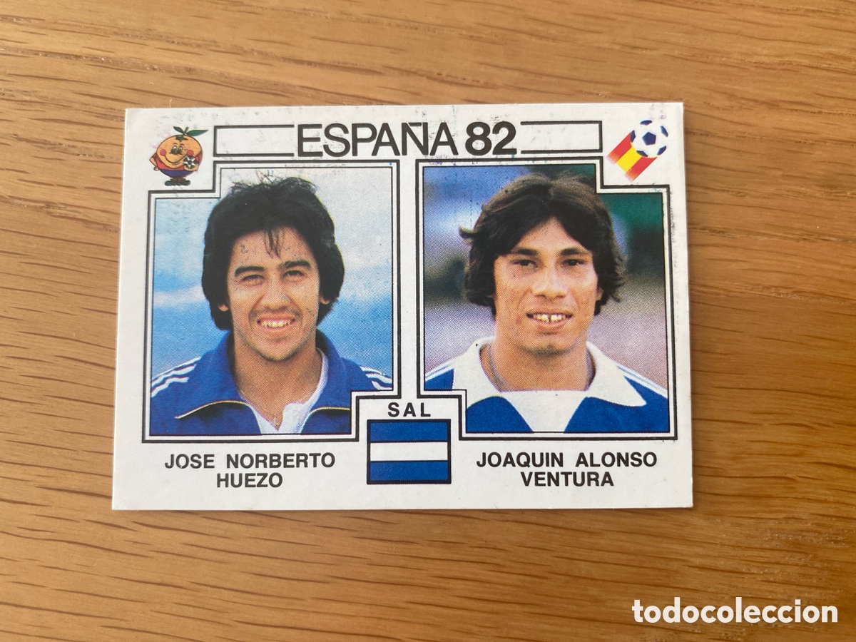 Cromos de F&uacute;tbol: Cromo panini mundial Espa&ntilde;a 82 n&uacute;mero 224 Huezo/Ventura - Sticker album world cup Spain 1982