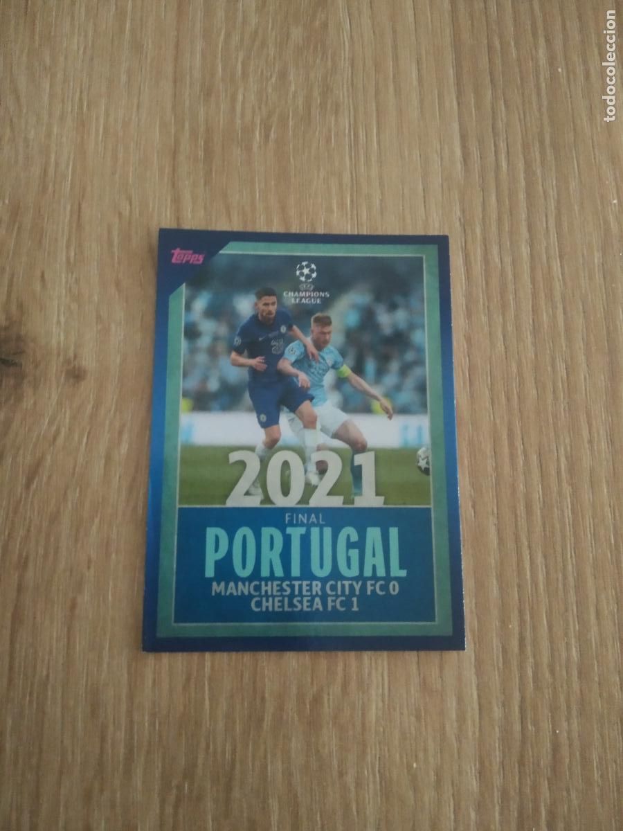 Cromos de F&uacute;tbol: 33 FINAL 2021 DE BRUYNE JORGINHO CROMO FUTBOL TOPPS 21-22 UEFA CHAMPIONS LEAGUE 2021-2022