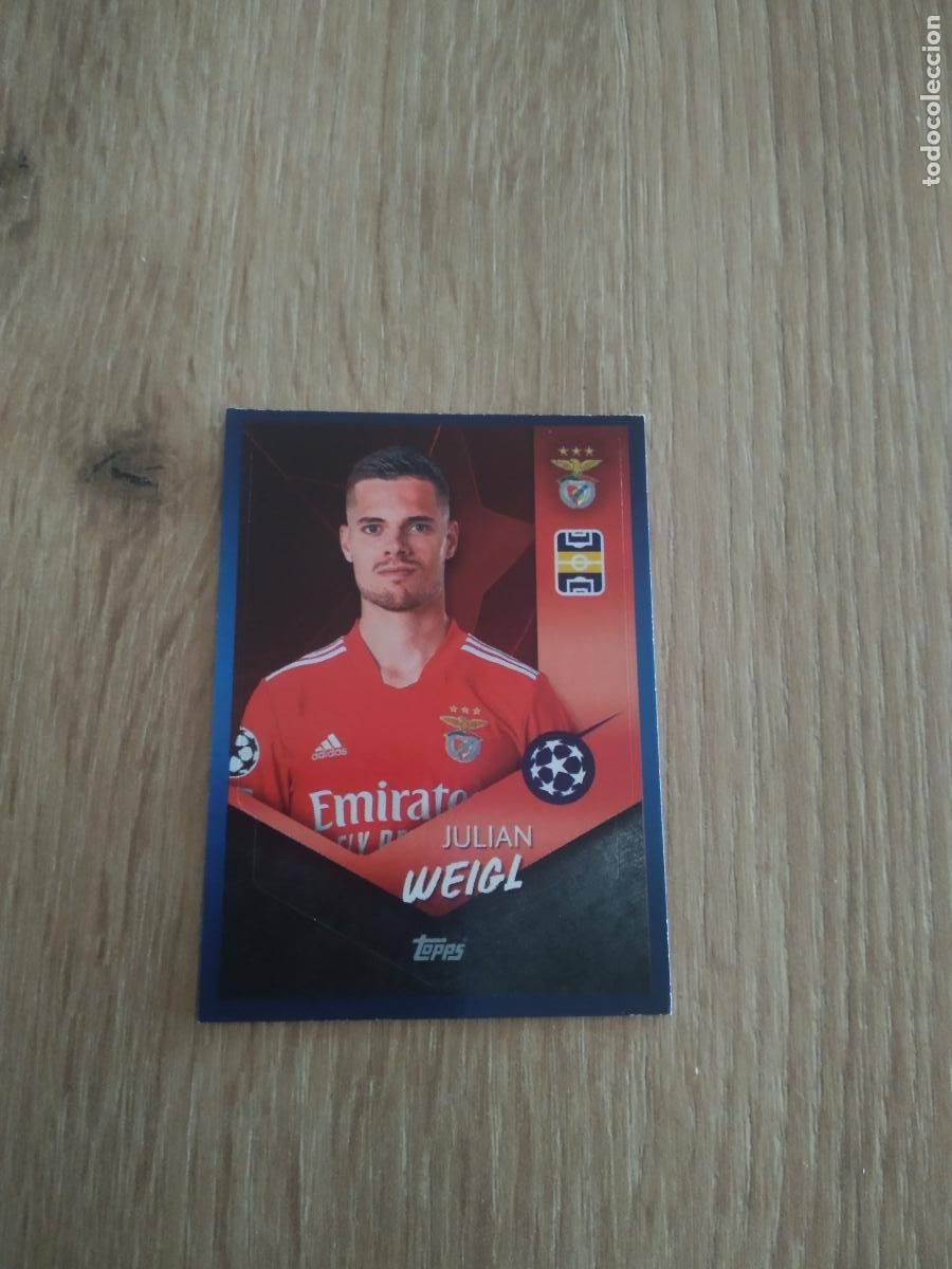 Football Stickers: 400 JULIAN WEIGL BENFICA CROMO FUTBOL TOPPS 21-22 UEFA CHAMPIONS LEAGUE 2021-2022