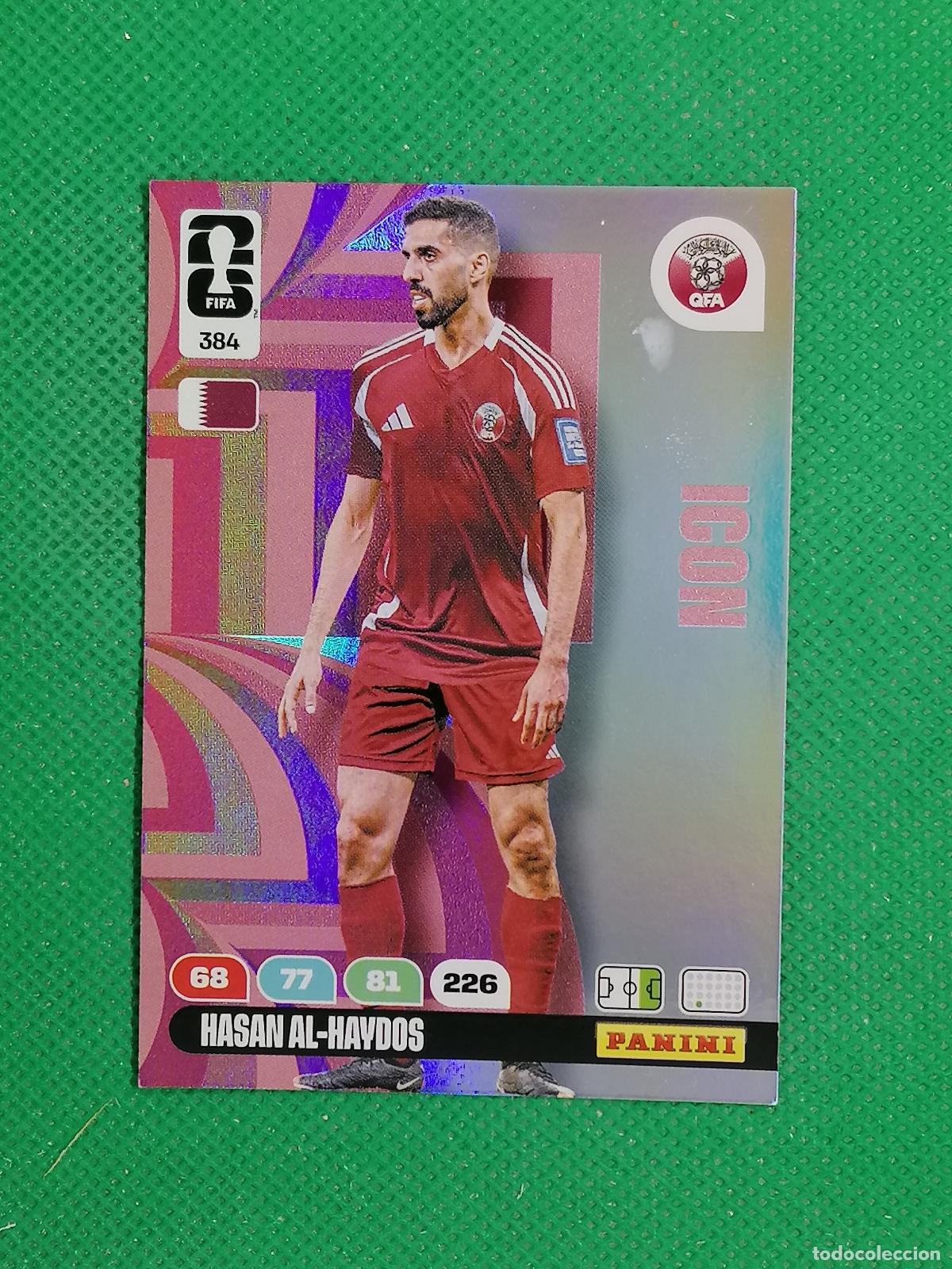 Football Stickers: 384 HASAN AL-HAYDOS QATAR ICON ⚽ PANINI ADRENALYN FIFA WORLD CUP 26 2026 ⚽