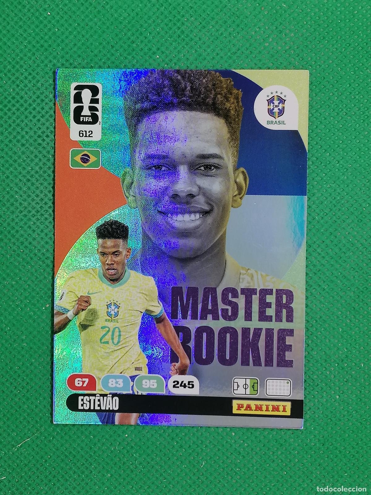Cromos de F&uacute;tbol: 612 ESTEVAO BRASIL MASTER ROOKIE ⚽ PANINI ADRENALYN FIFA WORLD CUP 26 2026 ⚽