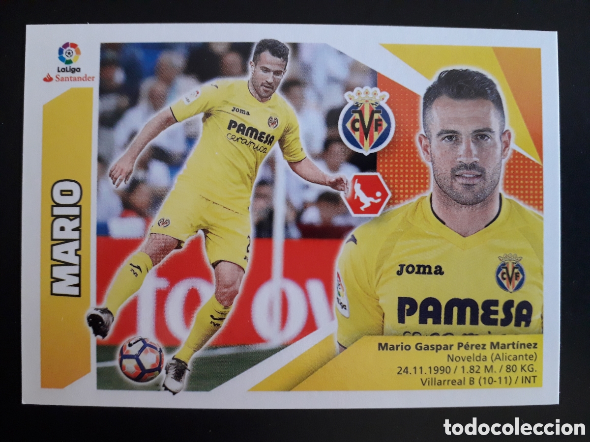 Cromos de F&uacute;tbol: MARIO VILLARREAL N&deg; 3 ED ESTE 2017 2018 17 18 SIN PEGAR PEDIDO M&Iacute;NIMO 3&euro;