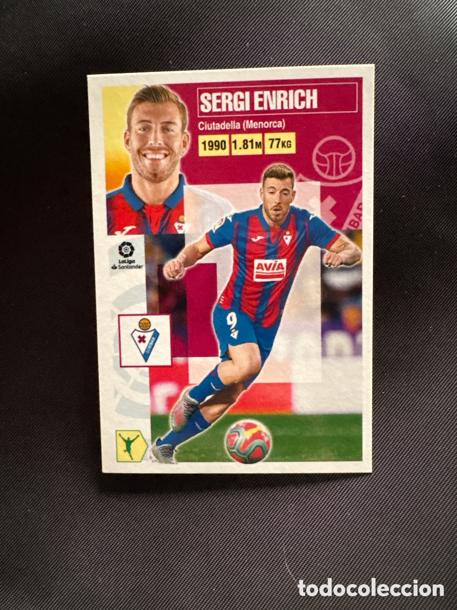 Fu&szlig;ball-Sticker: SERGI ENRICH EIBAR N&Uacute;MERO 16 LIGA ESTE 2020 2021