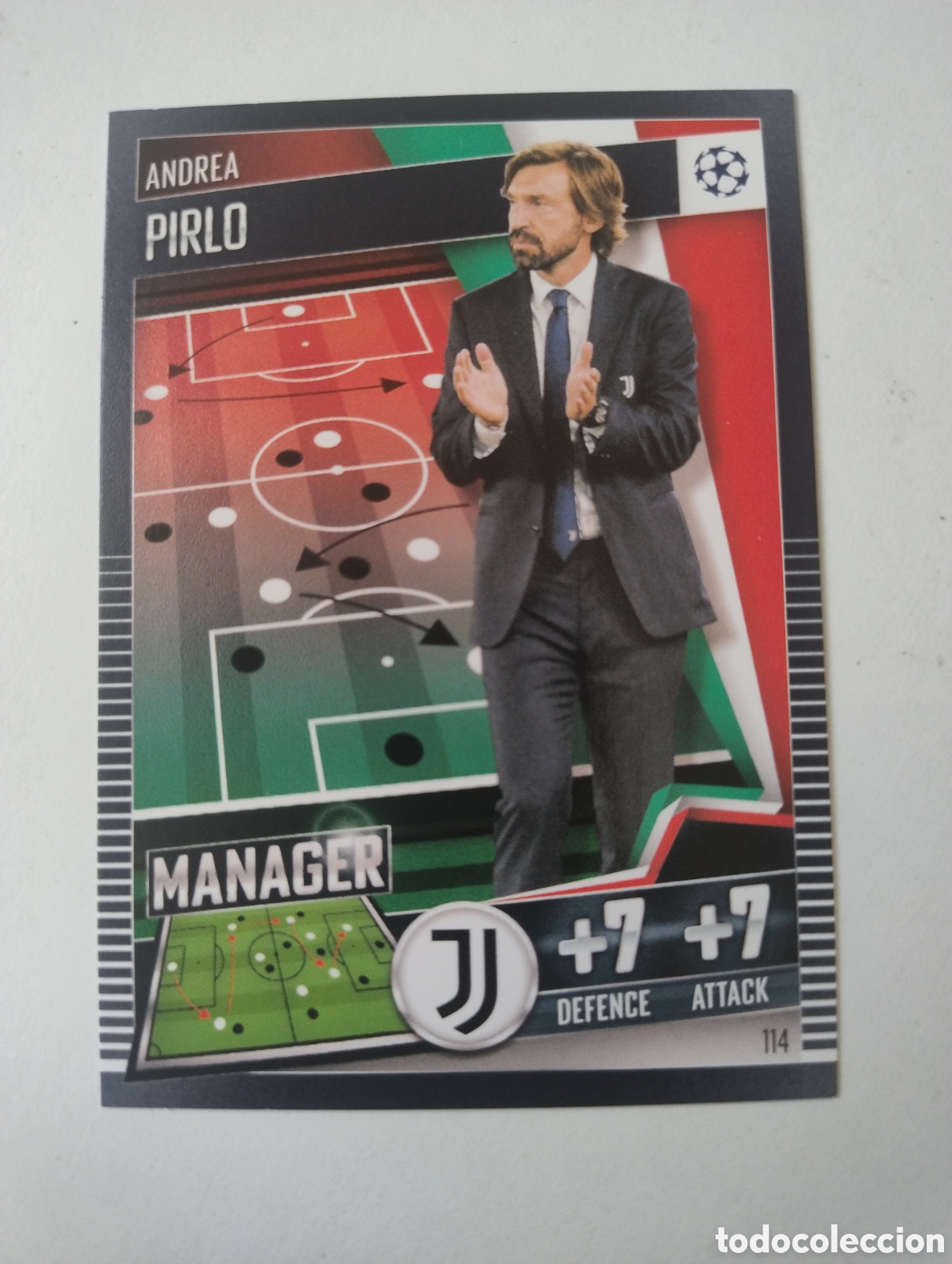 Fu&szlig;ball-Sticker: 114 - Pirlo - Juventus - Topps Match Attax 101 2020 - 2021