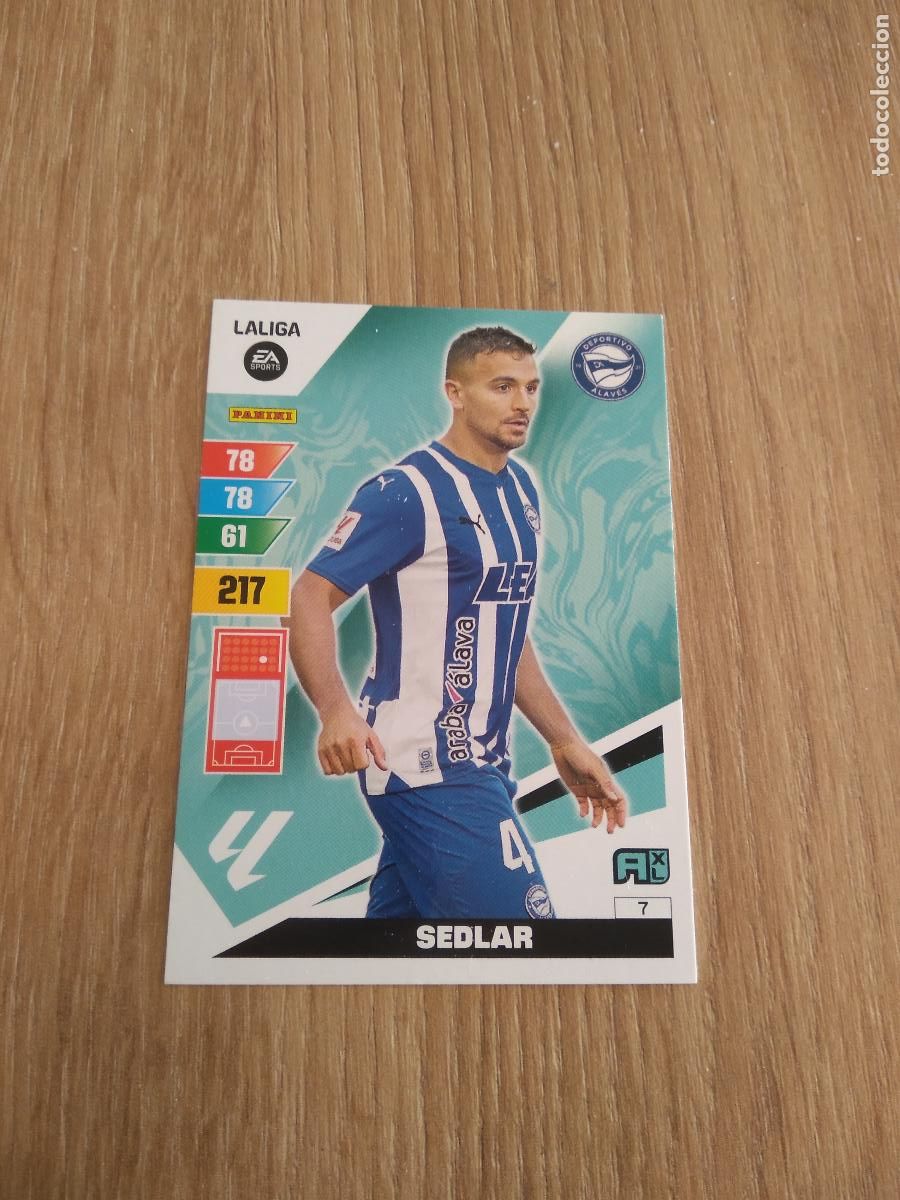 Cromos de F&uacute;tbol: 7 SEDLAR ALAVES CROMO FUTBOL PANINI LIGA 23-24 ADRENALYN 2023-2024