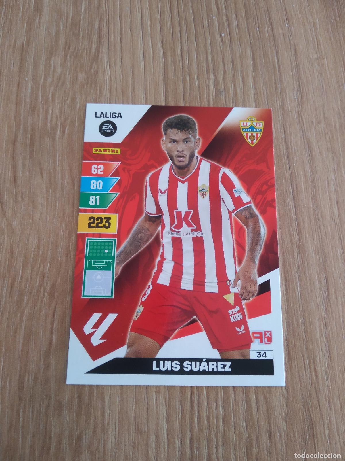 Football Stickers: 34 LUIS SUAREZ ALMERIA CROMO FUTBOL PANINI LIGA 23-24 ADRENALYN 2023-2024