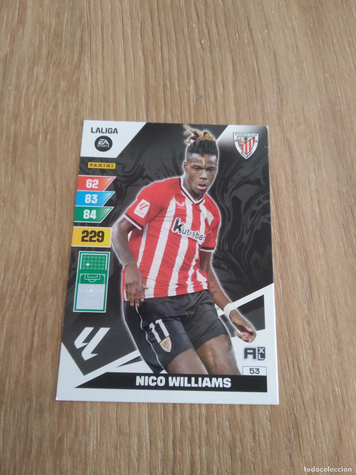 Cromos de F&uacute;tbol: 53 NICO WILLIAMS ATHLETIC CLUB BILBAO CROMO FUTBOL PANINI LIGA 23-24 ADRENALYN 2023-2024