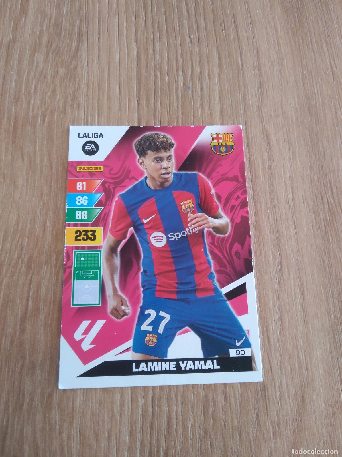 Cromos de Futebol: 90 LAMINE YAMAL ROOKIE NOVATO BARCELONA BAR&Ccedil;A CROMO FUTBOL PANINI LIGA 23-24 ADRENALYN 2023-2024