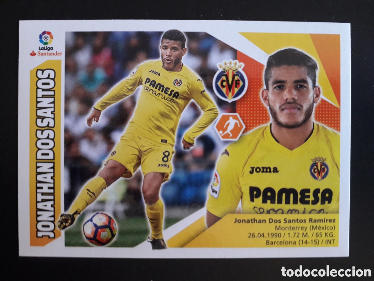Cromos de Futebol: JONATHAN DOS SANTOS, VILLARREAL N&deg; 11 ED ESTE 2017 2018 17 18 SIN PEGAR PEDIDO M&Iacute;NIMO 3&euro;