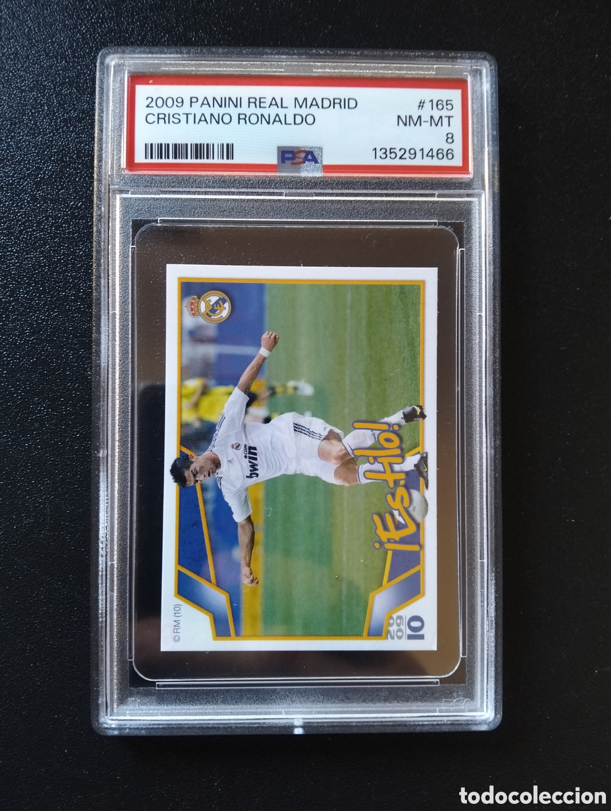 Football Stickers: Rookie Cristiano Ronaldo #165 Real Madrid Panini 2009 2010 PSA 8