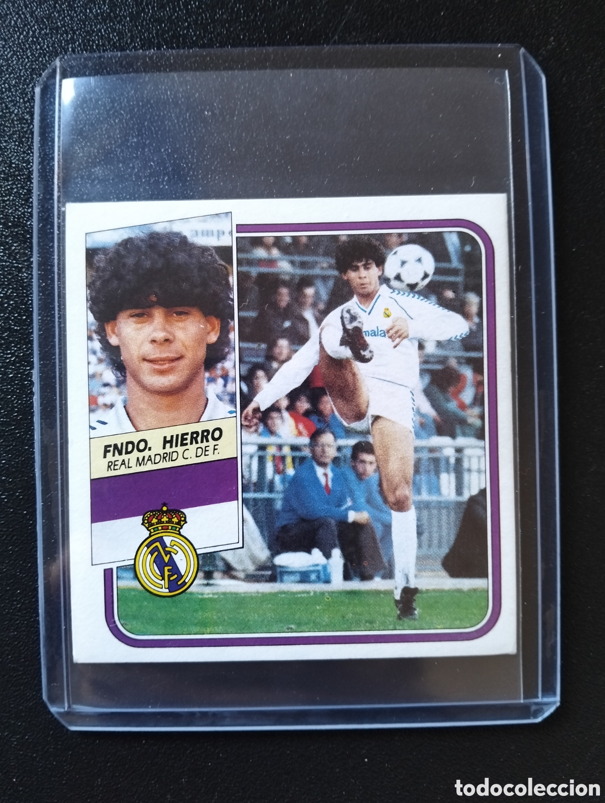 Cromos de F&uacute;tbol: FERNANDO HIERRO REAL MADRID ROOKIE FICHAJE 12 LIGA ESTE 1989/90 89 90