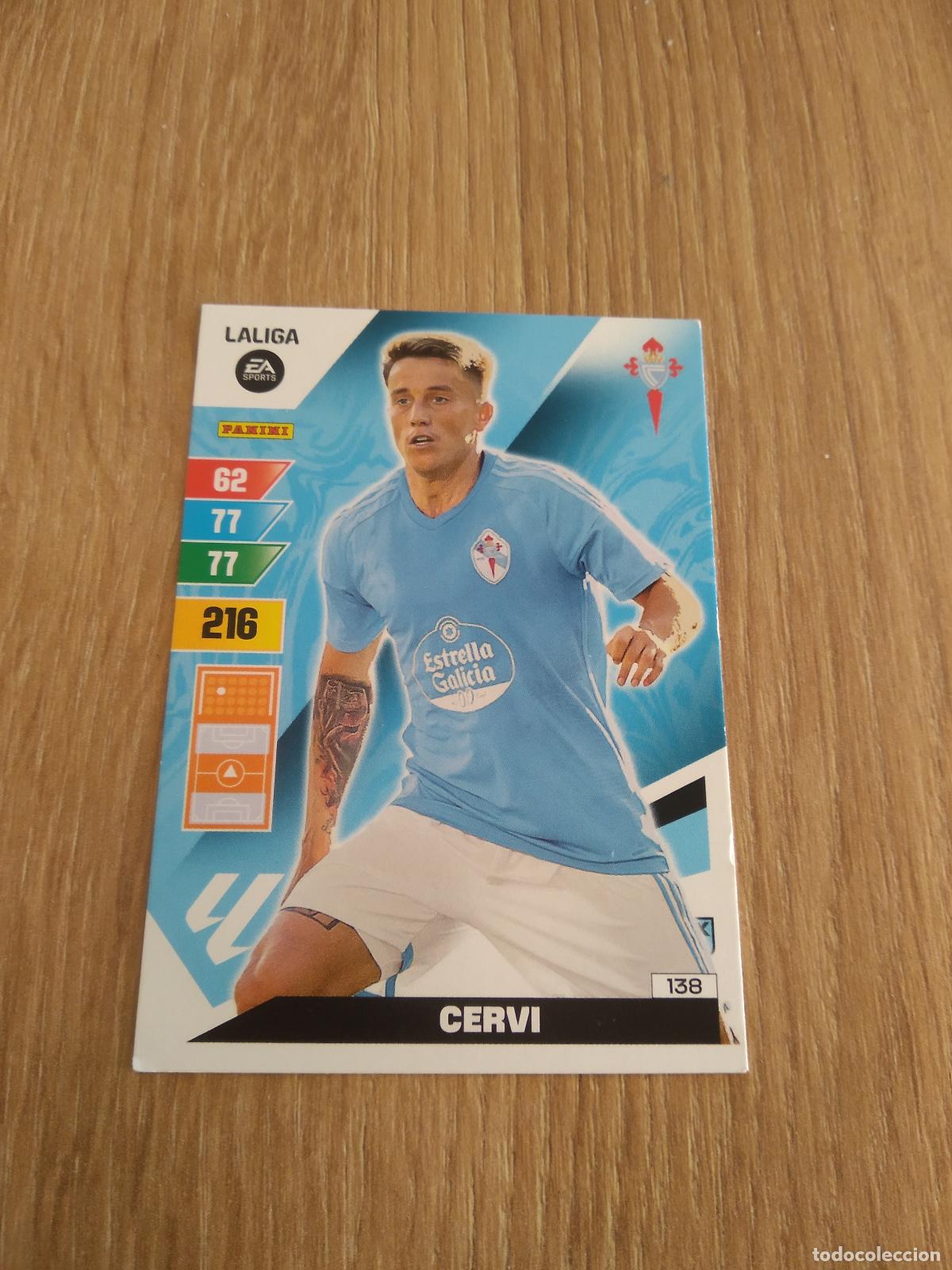 Cromos de F&uacute;tbol: 138 CERVI CELTA DE VIGO CROMO FUTBOL PANINI LIGA 23-24 ADRENALYN 2023-2024