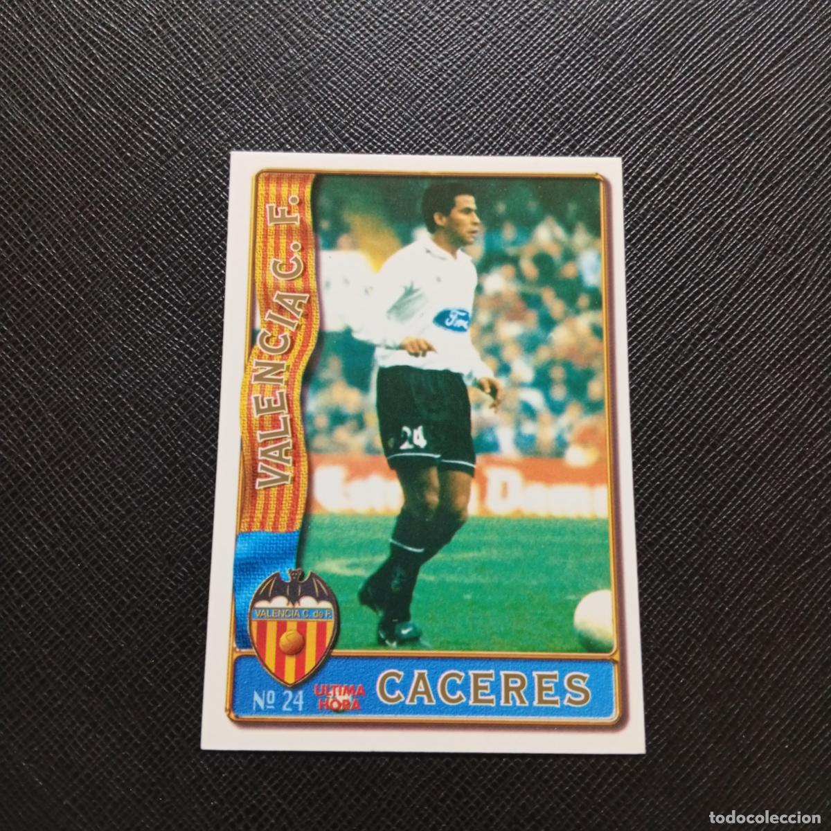 Cromos de F&uacute;tbol: 24 CACERES VALENCIA MUNDICROMO 1996 1997 CROMO FUTBOL LIGA 96 97 - A206 PG4 ULTIMA HORA