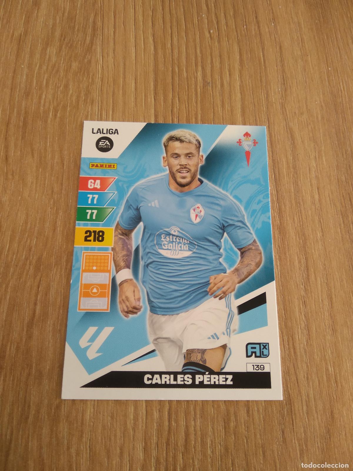 Cromos de F&uacute;tbol: 139 CARLES PEREZ CELTA DE VIGO CROMO FUTBOL PANINI LIGA 23-24 ADRENALYN 2023-2024