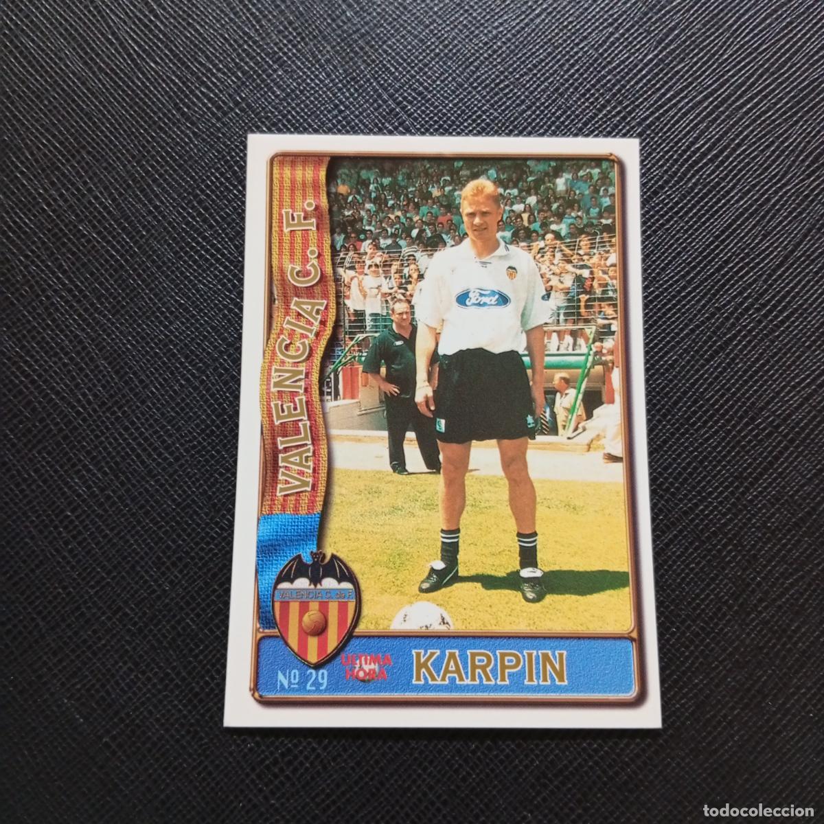 Cromos de F&uacute;tbol: 29 KARPIN VALENCIA MUNDICROMO 1996 1997 CROMO FUTBOL LIGA 96 97 - A206 PG5 ULTIMA HORA