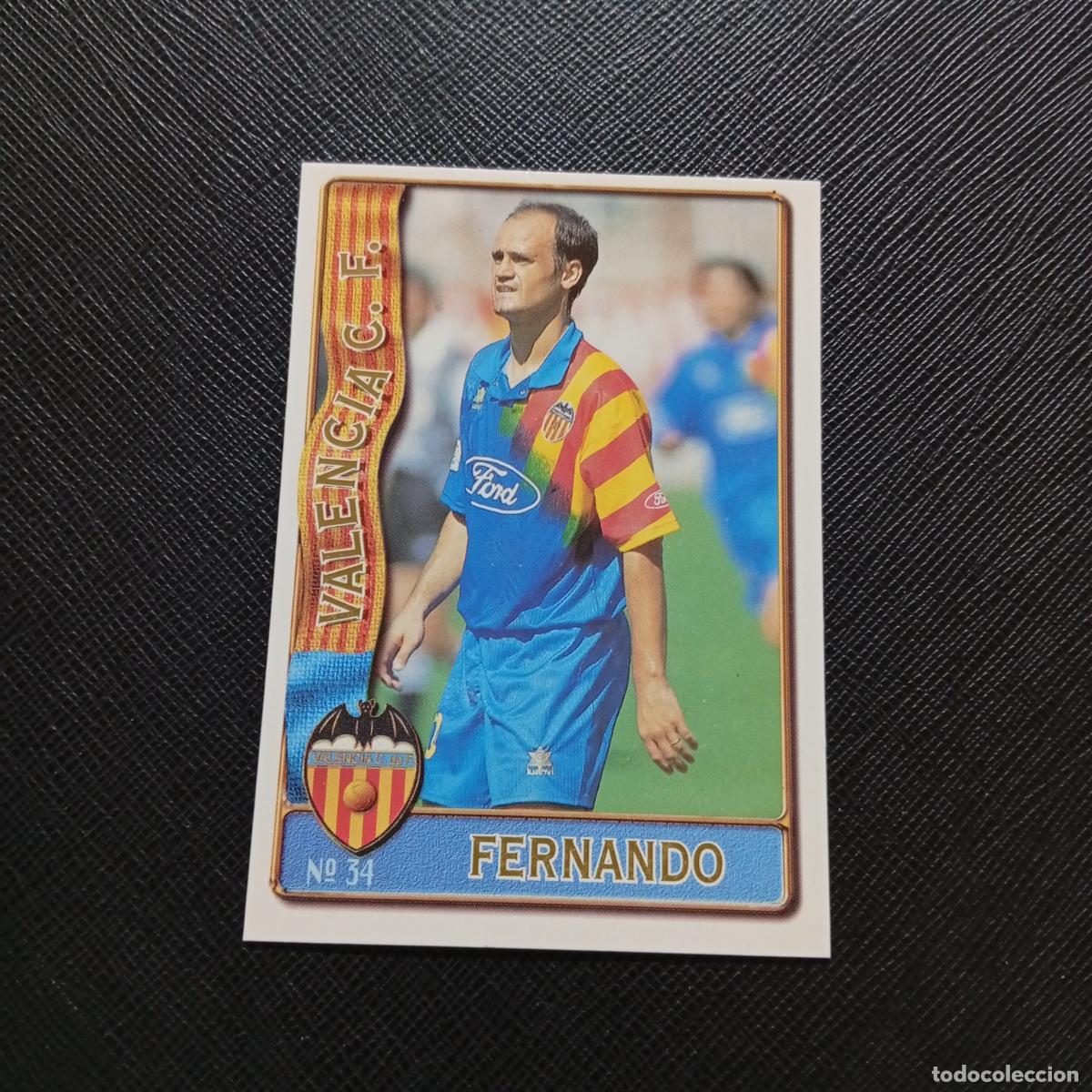 Cromos de F&uacute;tbol: 34 FERNANDO VALENCIA MUNDICROMO 1996 1997 CROMO FUTBOL LIGA 96 97 - A206 PG5