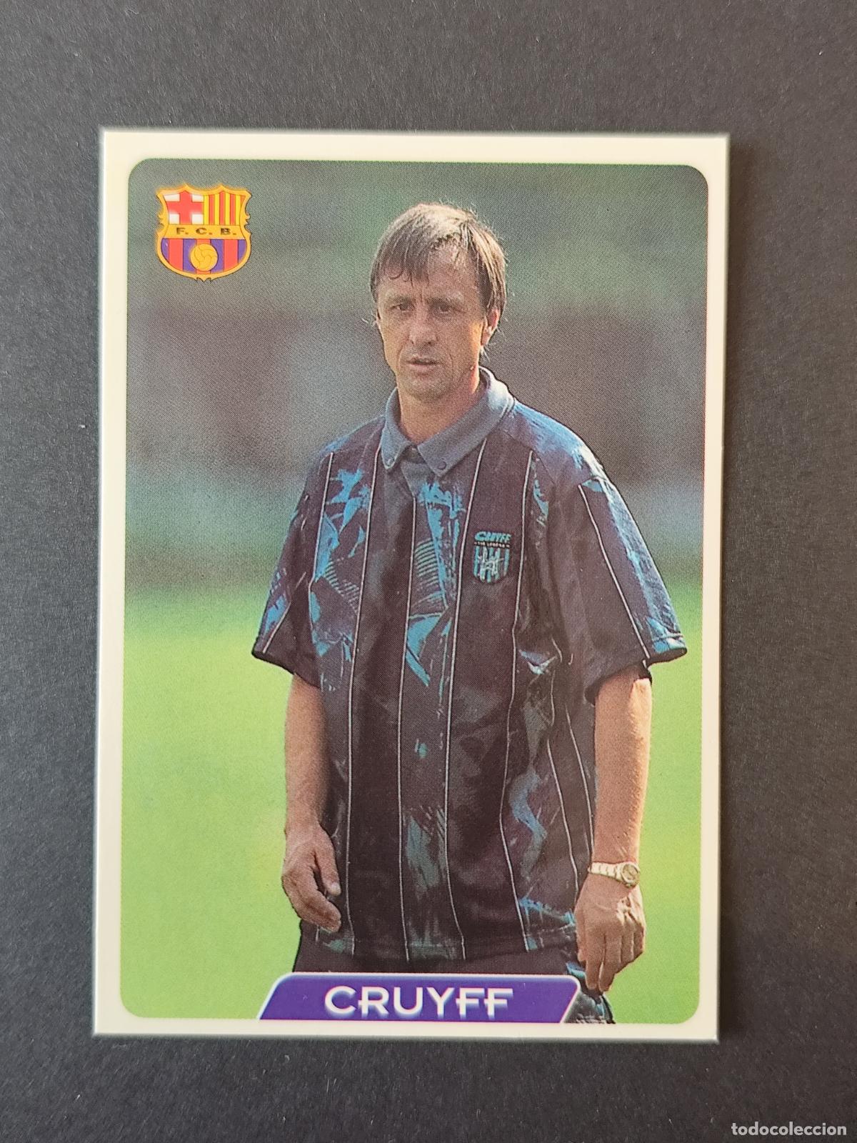 Cromos de F&uacute;tbol: 56 JOHAN CRUYFF ENTRENADOR BARCELONA BAR&Ccedil;A MUNDICROMO FICHAS LIGA 1995 1996 95 96