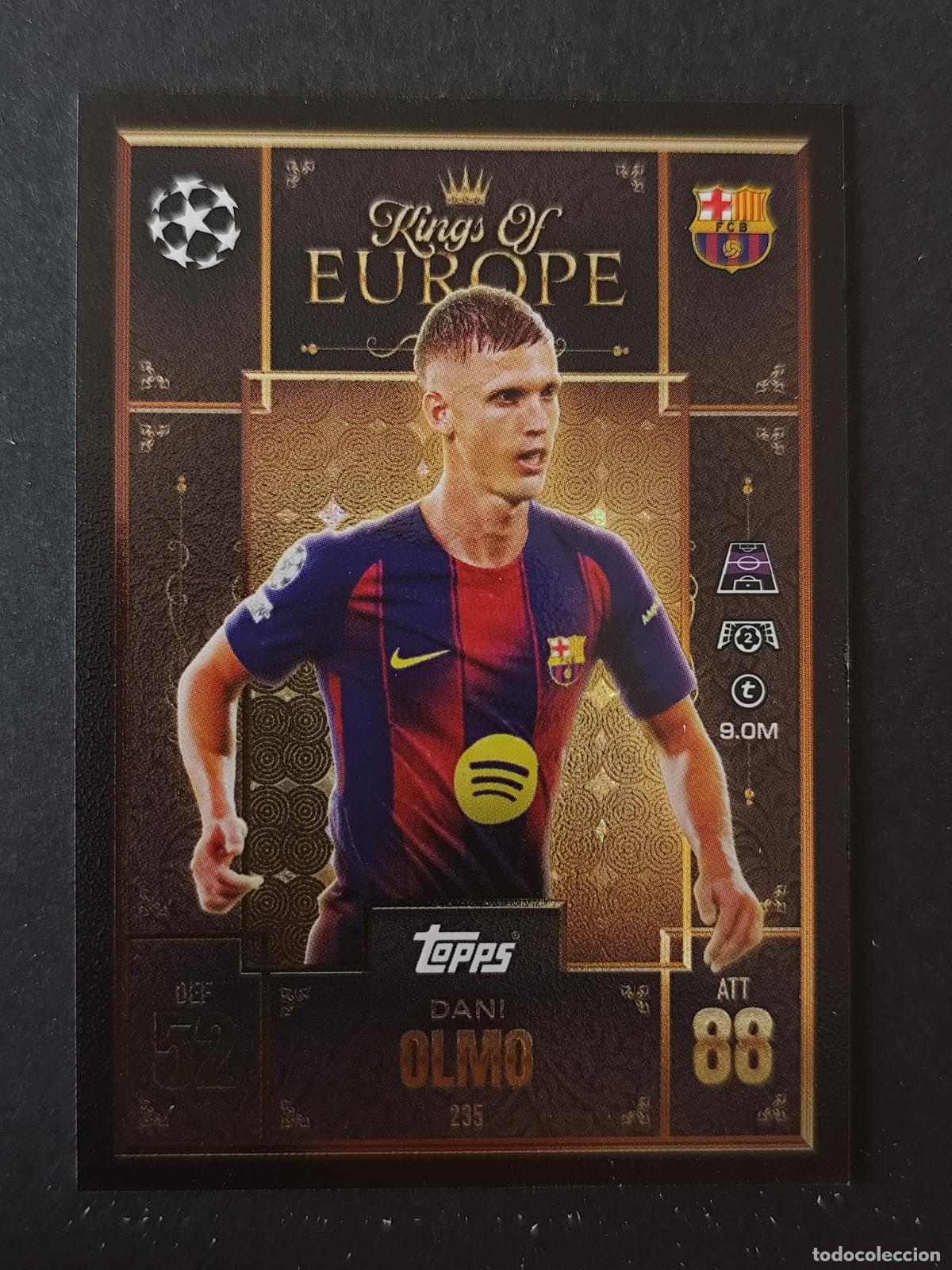 Fu&szlig;ball-Sticker: 235 DANI OLMO BARCELONA BAR&Ccedil;A KINGS OF EUROPE MATCH ATTAX EXTRA 2025 2026 25 26 TOPPS