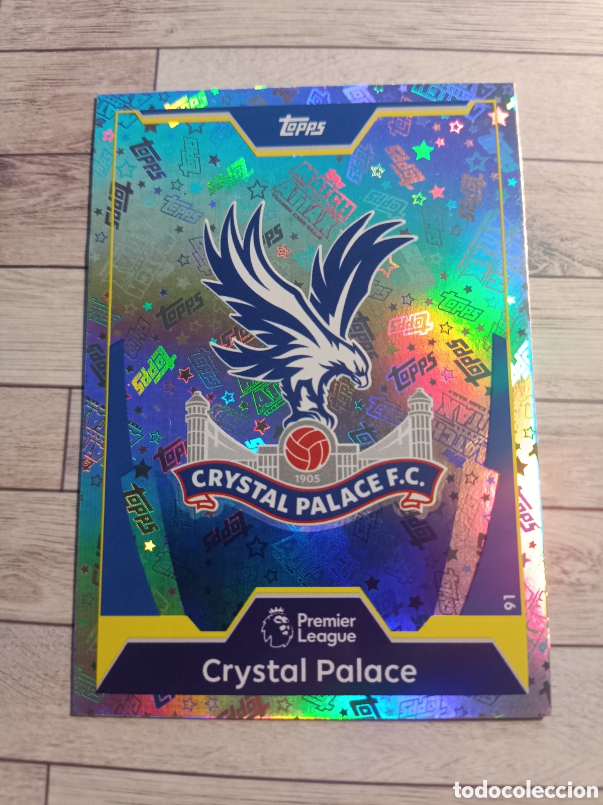 Cromos de F&uacute;tbol: 91 ESCUDO BADGE CRYSTAL PALACE MATCH ATTAX PREMIER LEAGUE 2017 2018 TOPPS 17 18