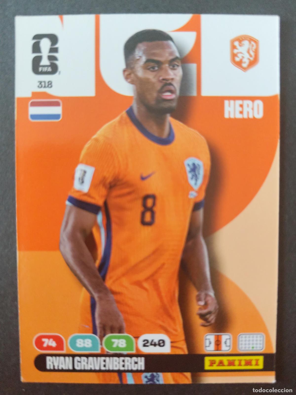 Cromos de F&uacute;tbol: 318 RYAN GRAVENBERCH PA&Iacute;SES BAJOS HOLANDA ADRENALYN MUNDIAL FIFA WORLD CUP 2026 PANINI