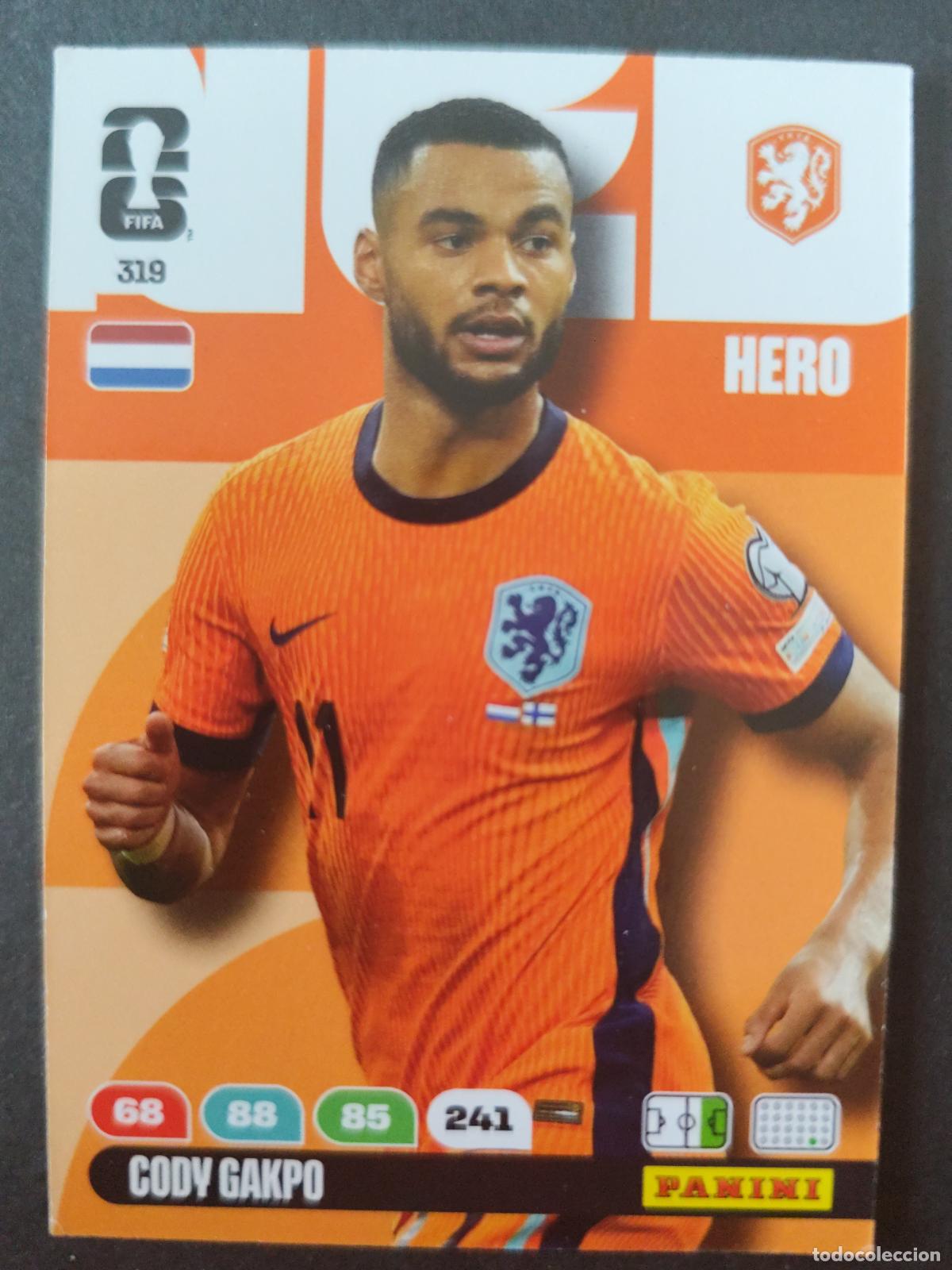 Cromos de F&uacute;tbol: 319 CODY GAKPO PA&Iacute;SES BAJOS HOLANDA ADRENALYN MUNDIAL FIFA WORLD CUP 2026 PANINI