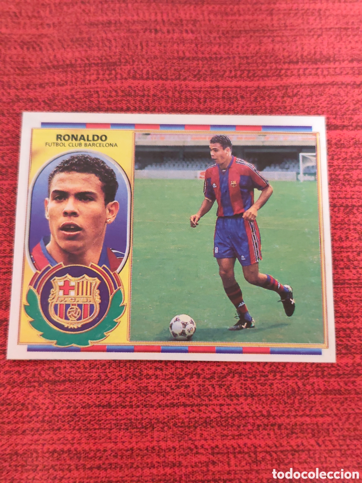 Cromos de F&uacute;tbol: VERSI&Oacute;N RONALDO CON PELO FC BARCELONA EDICIONES ESTE 1996 1997