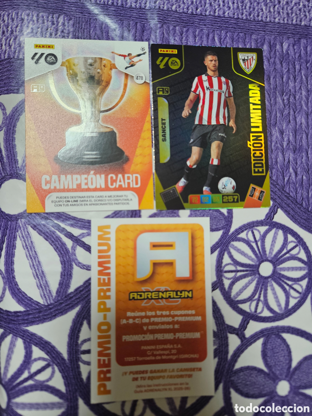 Cromos de F&uacute;tbol: Lote adrenalyn 25 26 3 fichas