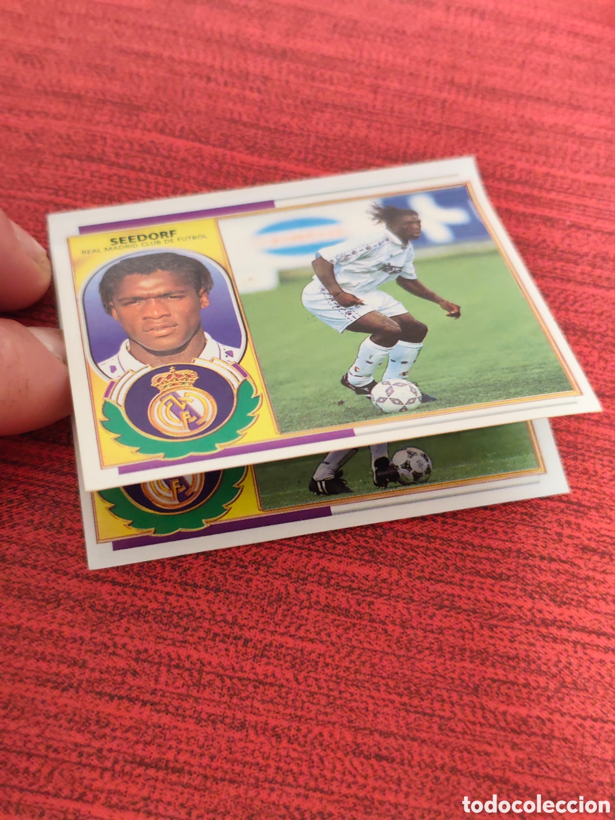 Fu&szlig;ball-Sticker: DOBLE IMAGEN SEEDORF REAL MADRID EDICIONES ESTE 1996 1997