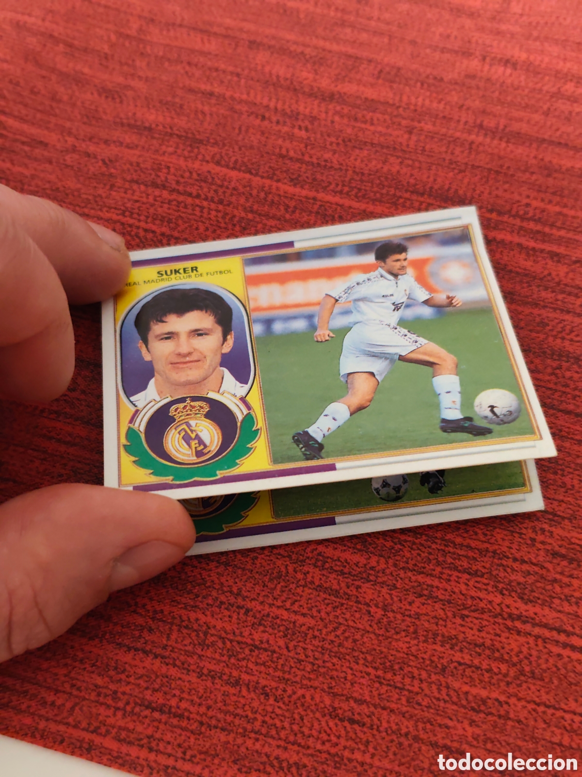 Fu&szlig;ball-Sticker: DOBLE IMAGEN SUKER REAL MADRID EDICIONES ESTE 1996 1997