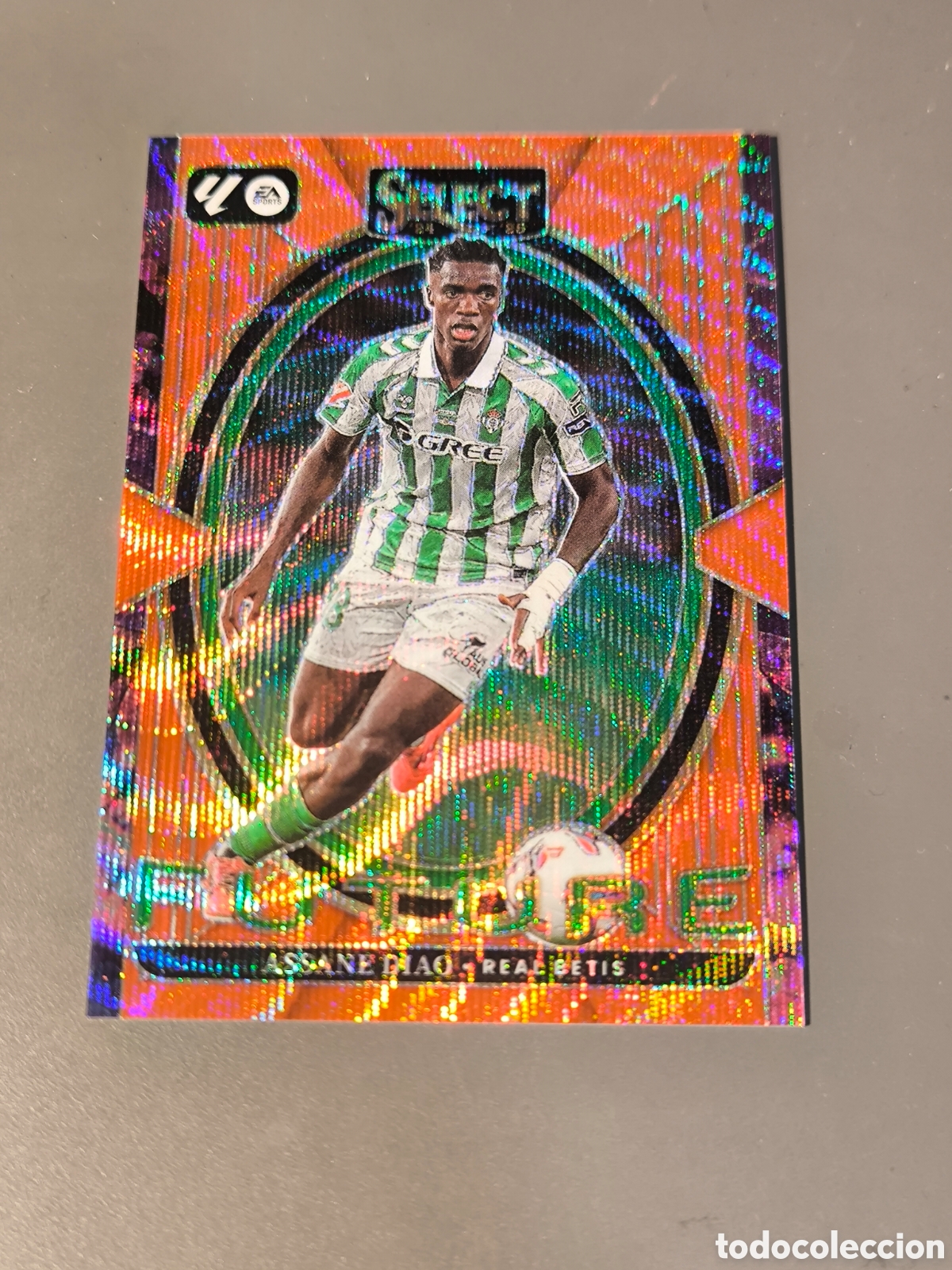 Cromos de F&uacute;tbol: ASSANE DIAO Future Prizm Orange /49 Real Betis Panini Select 24 25