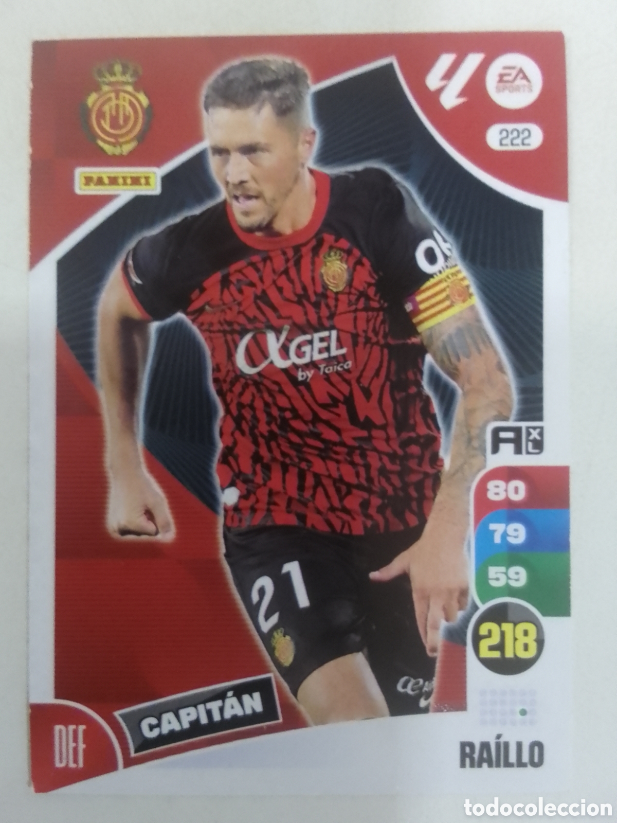 Cromos de F&uacute;tbol: Adrenalyn XL 2024-25 n&deg; 222 Ra&iacute;llo &bull; Mallorca. CAPIT&Aacute;N.