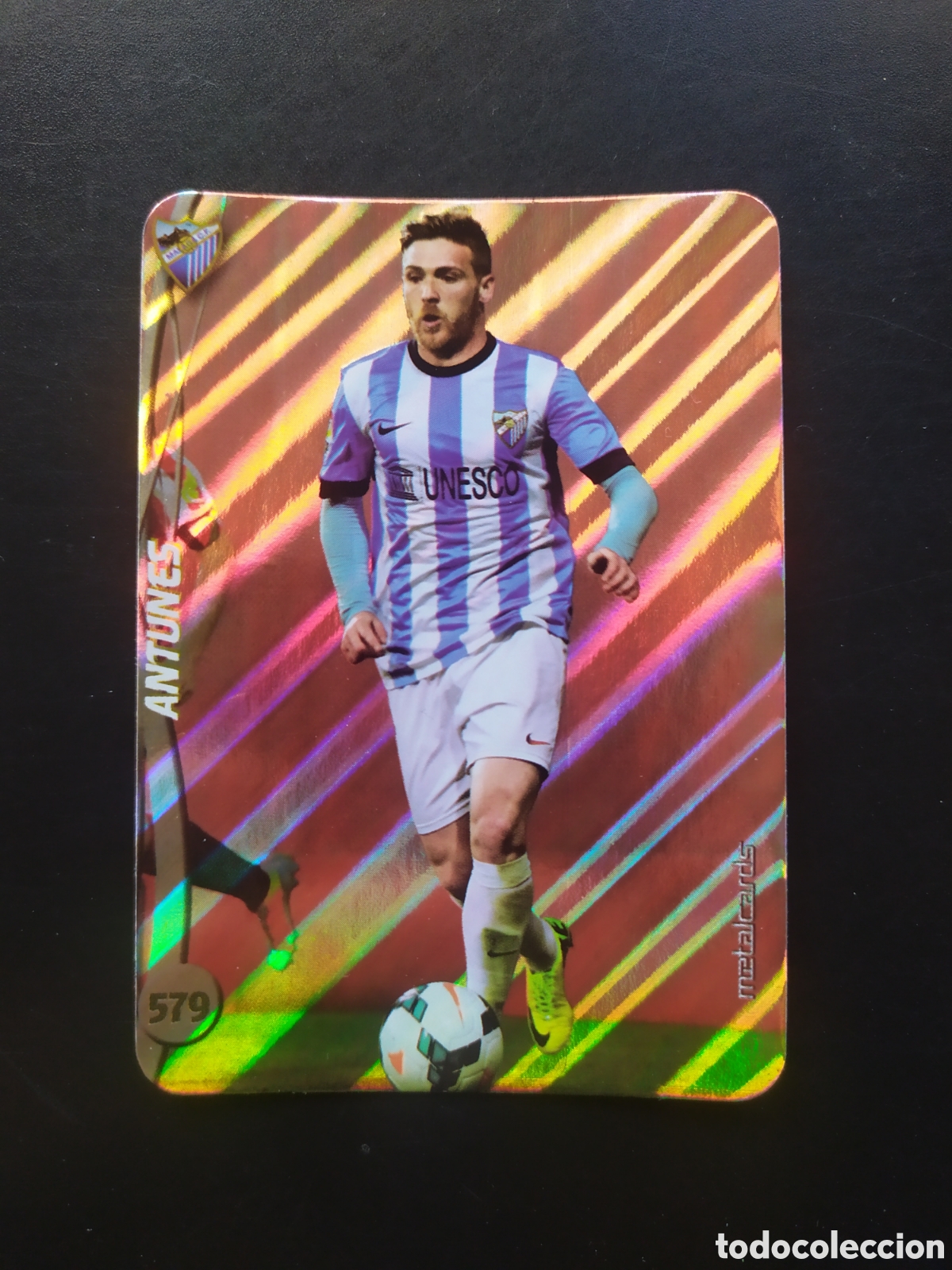Cromos de F&uacute;tbol: Mundicromo fichas Liga 2014 2015 14 15 Antunes top brillo rayas n&deg; 579 Malaga