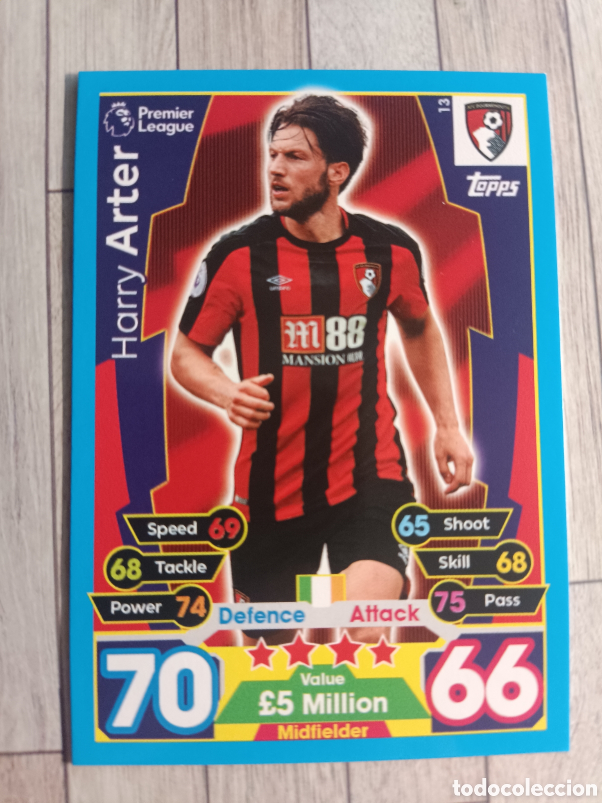 Fu&szlig;ball-Sticker: 13 ARTER BOURNEMOUTH MATCH ATTAX PREMIER LEAGUE 2017 2018 TOPPS 17 18