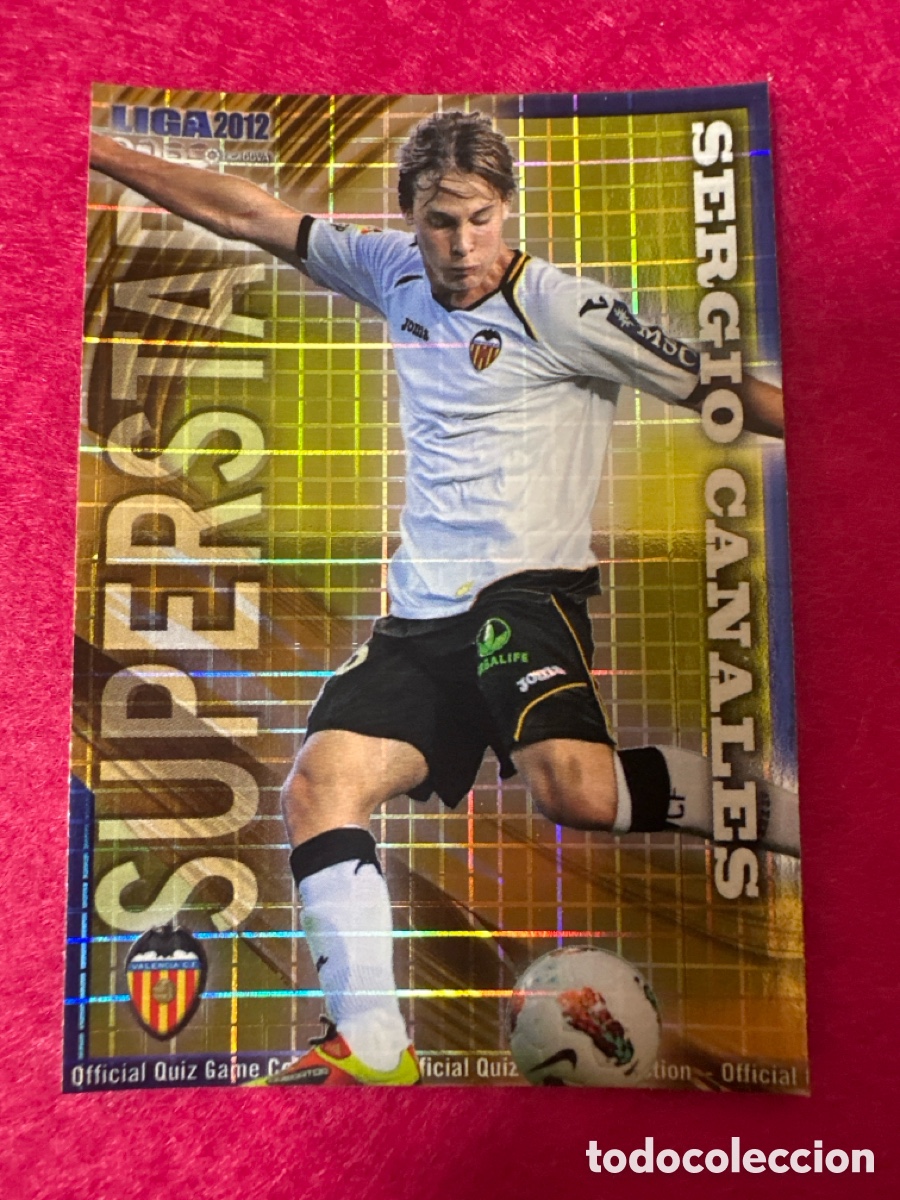 Football Stickers: 80 SERGIO CANALES (VALENCIA) SUPERSTAR CUADROS MUNDICROMO 2012 11 12 SERIE ESPECIAL MUY DIF&Iacute;CIL!!