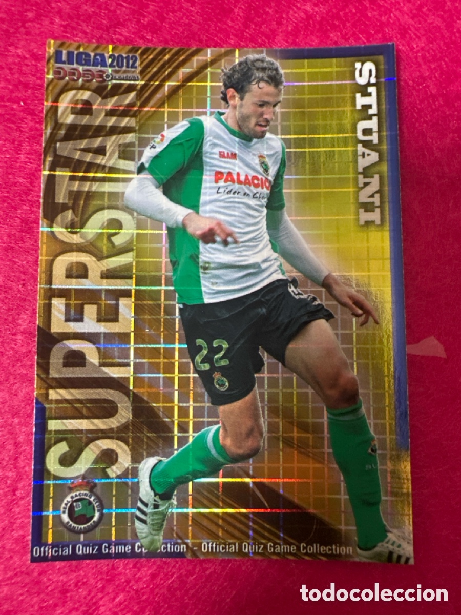 Football Stickers: 323 STUANI (RACING SANTANDER) SUPERSTAR CUADROS MUNDICROMO 2012 11 12 ESPECIAL MUY DIF&Iacute;CIL!!