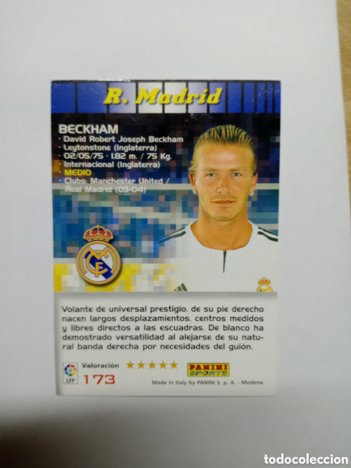 Cromos de F&uacute;tbol: 2004 2005 04 05 CROMO EN BUEN ESTADO MEGACRACKS REAL MADRID BECKHAM N 173 BE 1