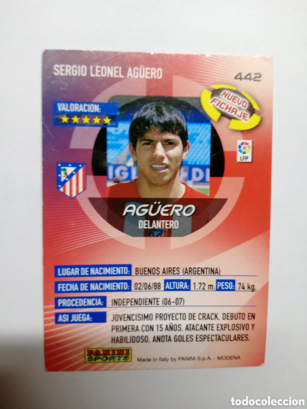 Cromos de F&uacute;tbol: 2006 2007 06 07 CROMO EN BUEN ESTADO MEGACRACKS NUEVO FICHAJE ATL&Eacute;TICO MADRID AG&Uuml;ERO ROOKIE N 442