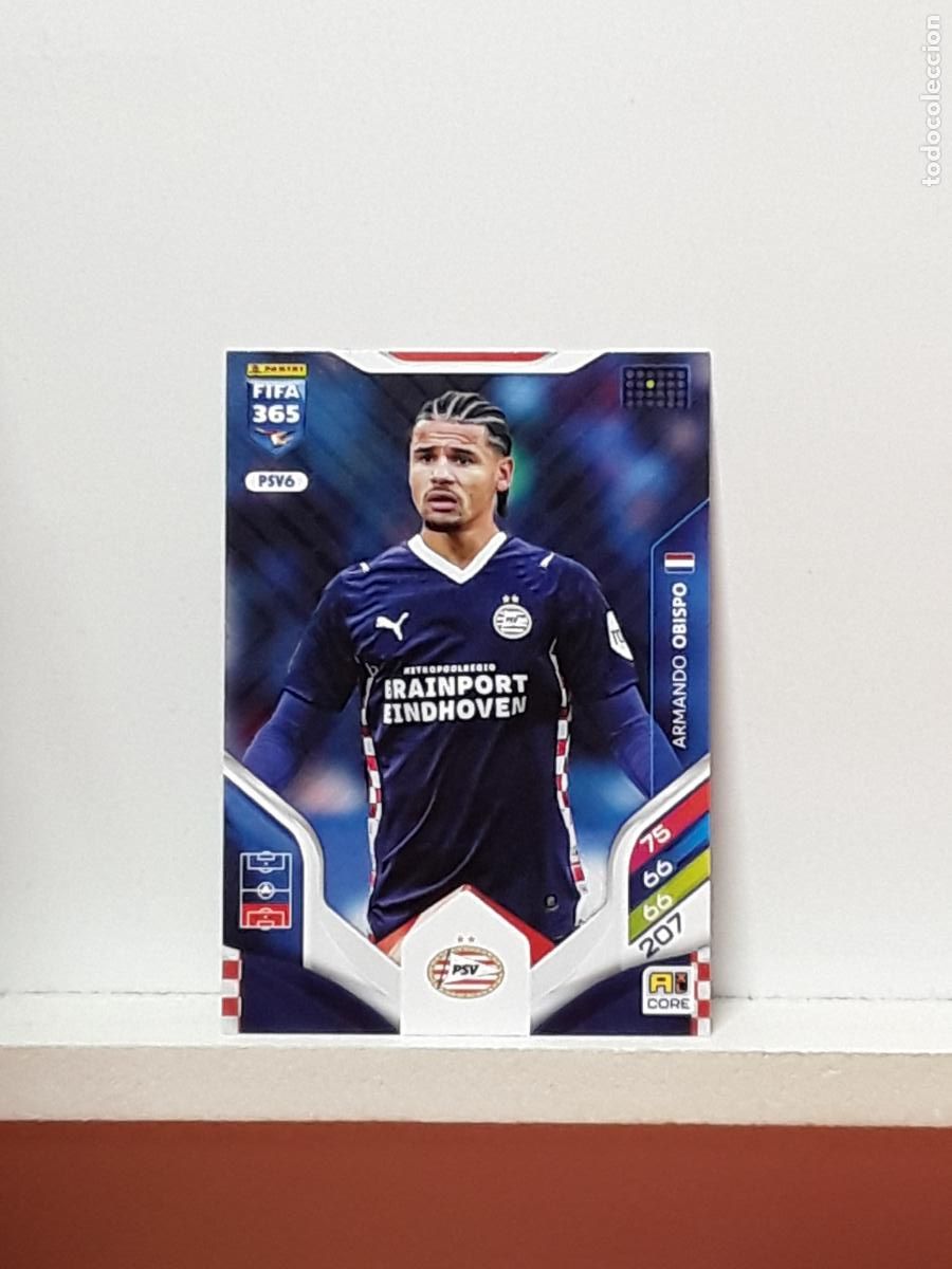 Cromos de F&uacute;tbol: FIFA 365 ADRENALYN 2025 2026 25 26 ALBUM PANINI LIGA N PSV6 PSV 6 PSV EINDHOVEN ARMANDO OBISPO
