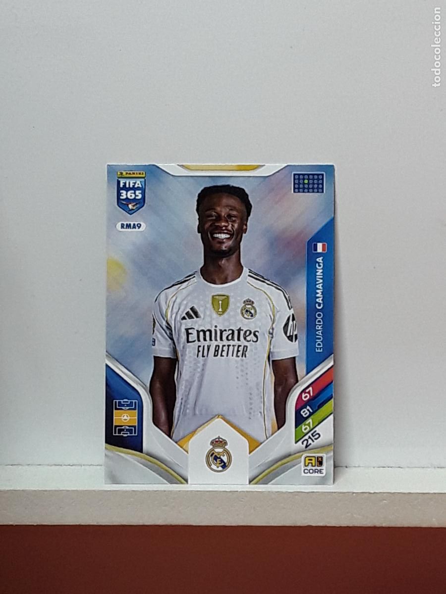 Cromos de F&uacute;tbol: FIFA 365 ADRENALYN 2025 2026 25 26 ALBUM PANINI LIGA N RMA9 RMA 9 REAL MADRID EDUARDO CAMAVINGA