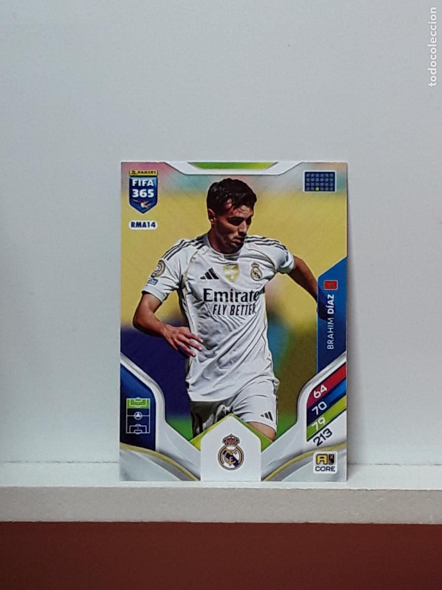 Cromos de F&uacute;tbol: FIFA 365 ADRENALYN 2025 2026 25 26 ALBUM PANINI LIGA N RMA14 RMA 14 REAL MADRID BRAHIM DIAZ